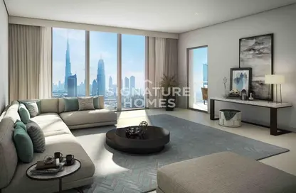 Living Room image for: Apartment - 3 Bedrooms - 4 Bathrooms for sale in Downtown Views II - Downtown Dubai - Dubai, Image 1