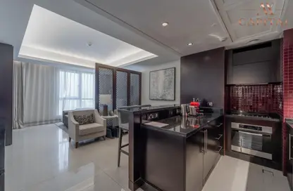 صورة لـ مطبخ شقة - 1 حمام للايجار في فندق برج ليك - العنوان داون تاون - دبي وسط المدينة - دبي ، صورة رقم 1