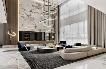 Living Room image for: Villa - 4 Bedrooms - 5 Bathrooms for rent in Entertainment Foyer - Mediterranean Clusters - Jumeirah Islands - Dubai, Image 1
