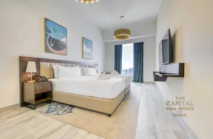 Room / Bedroom image for: Apartment - 3 Bedrooms - 3 Bathrooms for rent in Palm View - Dubai Media City - Dubai, Image 1