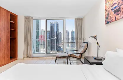 Room / Bedroom image for: Apartment - 1 Bathroom for rent in Lake Terrace - Lake Almas East - Jumeirah Lake Towers - Dubai, Image 1