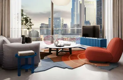 Living Room image for: Apartment - 1 Bedroom - 1 Bathroom for sale in The Edge - Business Bay - Dubai, Image 1