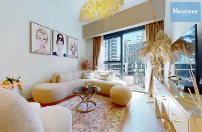 صورة لـ غرفة المعيشة شقة - غرفة نوم - 1 حمام للايجار في اكت تاورز - منطقة دار الأوبرا - دبي وسط المدينة - دبي ، صورة رقم 1