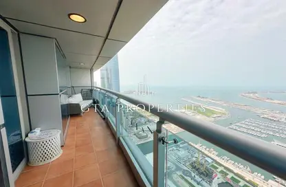 Apartment - 3 Bedrooms - 4 Bathrooms for rent in Princess Tower - Dubai Marina - Dubai