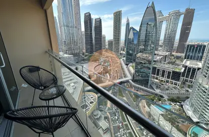 Balcony image for: Apartment - 1 Bathroom for rent in The Address Dubai Mall - Downtown Dubai - Dubai, Image 1