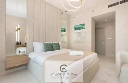 Room / Bedroom image for: Apartment - 2 Bedrooms - 2 Bathrooms for rent in Beach Isle - EMAAR Beachfront - Dubai Harbour - Dubai, Image 1