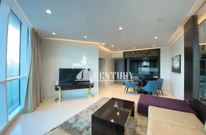 صورة لـ غرفة المعيشة / غرفة الطعام شقة - غرفة نوم - 2 حمامات للبيع في برج أبر كريست - دبي وسط المدينة - دبي ، صورة رقم 1