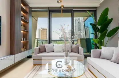 Living Room image for: Apartment - 2 Bedrooms - 3 Bathrooms for rent in Burj Vista 2 - Burj Vista - Downtown Dubai - Dubai, Image 1