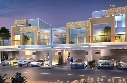 Outdoor Building image for: Townhouse - 3 Bedrooms - 3 Bathrooms for sale in Greenwoods - DAMAC Hills - Dubai, Image 1
