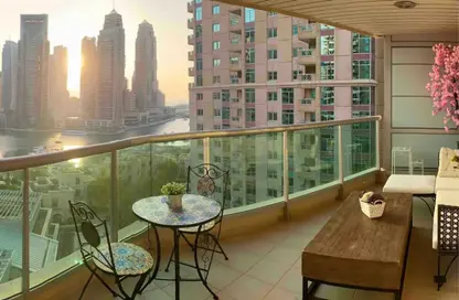 Balcony image for: Apartment - 2 Bedrooms - 2 Bathrooms for rent in Al Murjan Building - Dubai Marina - Dubai, Image 1