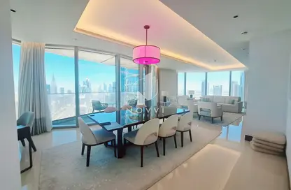 Living / Dining Room image for: Apartment - 4 Bedrooms - 4 Bathrooms for rent in The Address Sky View Tower 1 - The Address Sky View Towers - Downtown Dubai - Dubai, Image 1