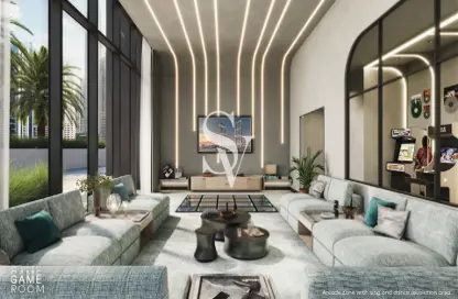 Living Room image for: Apartment - 2 Bedrooms - 3 Bathrooms for sale in Mercer House - Uptown Dubai - Jumeirah Lake Towers - Dubai, Image 1