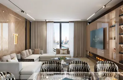 Living Room image for: Apartment - 2 Bedrooms - 3 Bathrooms for sale in Trillionaire Residences - Business Bay - Dubai, Image 1