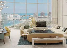 Living Room image for: Apartment - 1 Bedroom - 2 Bathrooms for sale in Cavalli Casa Tower - Dubai Marina - Dubai, Image 1