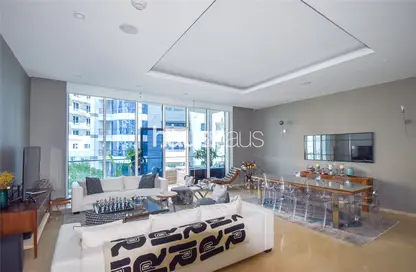 Living / Dining Room image for: Apartment - 3 Bedrooms - 4 Bathrooms for sale in Oceana Aegean - Oceana - Palm Jumeirah - Dubai, Image 1