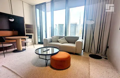 Living Room image for: Apartment - 1 Bathroom for sale in UPSIDE Living - Business Bay - Dubai, Image 1