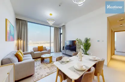 Living / Dining Room image for: Apartment - 2 Bedrooms - 2 Bathrooms for rent in Creek Rise Tower 1 - Creek Rise - Dubai Creek Harbour (The Lagoons) - Dubai, Image 1
