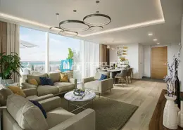 Living / Dining Room image for: Apartment - 2 Bedrooms - 3 Bathrooms for sale in Yas Beach Residences - Yas Bay - Yas Island - Abu Dhabi, Image 1