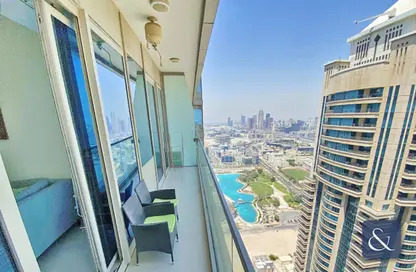 Balcony image for: Apartment - 1 Bedroom - 2 Bathrooms for rent in Ocean Heights - Dubai Marina - Dubai, Image 1