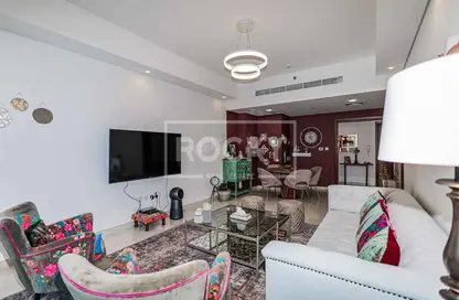 صورة لـ غرفة المعيشة شقة - 2 غرف نوم - 3 حمامات للبيع في ويفز تاور - الخليج التجاري - دبي ، صورة رقم 1