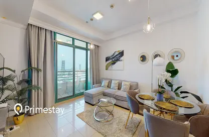 Living / Dining Room image for: Apartment - 1 Bedroom - 1 Bathroom for rent in Marina Crown - Dubai Marina - Dubai, Image 1