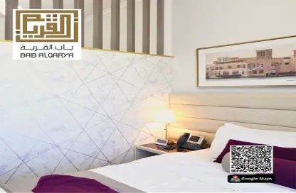 Room / Bedroom image for: Apartment - 1 Bathroom for rent in BAB ALQarya Tower - Jumeirah Village Circle - Dubai, Image 1