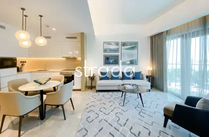 Living / Dining Room image for: Apartment - 1 Bedroom - 2 Bathrooms for rent in Address Harbour Point Tower 2 - Address Harbour Point - Dubai Creek Harbour (The Lagoons) - Dubai, Image 1