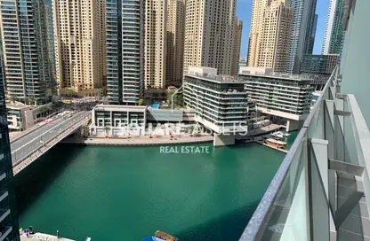 Apartment - Studio - 1 Bathroom for rent in Silverene Tower B - Silverene - Dubai Marina - Dubai
