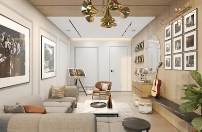 Living Room image for: Apartment - 1 Bathroom for sale in The Highbury - Mohammed Bin Rashid City - Dubai, Image 1