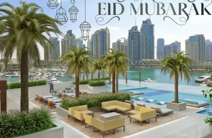 Apartment - 2 Bedrooms - 3 Bathrooms for rent in No.9 - Dubai Marina - Dubai