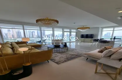 Living Room image for: Apartment - 3 Bedrooms - 3 Bathrooms for rent in Sunrise Bay - EMAAR Beachfront - Dubai Harbour - Dubai, Image 1