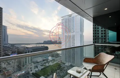 Apartment - 3 Bedrooms - 4 Bathrooms for rent in Al Fattan Marine Towers - Jumeirah Beach Residence - Dubai