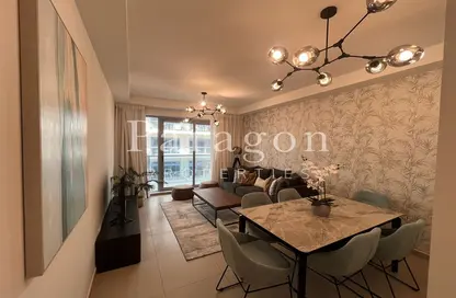 Living / Dining Room image for: Apartment - 2 Bedrooms - 2 Bathrooms for rent in Pacific Tonga - Pacific - Al Marjan Island - Ras Al Khaimah, Image 1