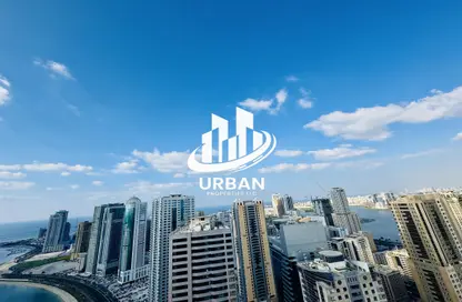 شقة - غرفة نوم - 2 حمامات للايجار في برج الممزر - الممزر - الشارقة - الشارقة