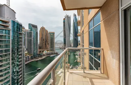 Balcony image for: Apartment - 2 Bedrooms - 3 Bathrooms for rent in Al Habtoor Tower - Dubai Marina - Dubai, Image 1