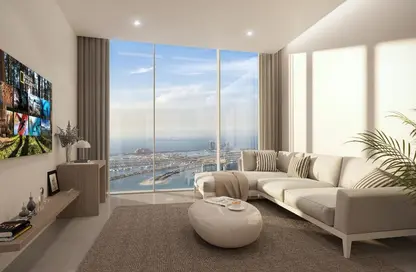 Living Room image for: Apartment - 1 Bedroom - 1 Bathroom for sale in Ciel Tower - Dubai Marina - Dubai, Image 1