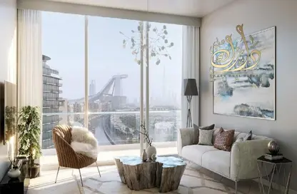 Living Room image for: Apartment - 2 Bedrooms - 3 Bathrooms for sale in Azizi Riviera 65 - Meydan One - Meydan - Dubai, Image 1