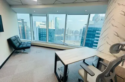 Business Centre - Studio - 2 Bathrooms for rent in The Prime Tower - Business Bay - Dubai