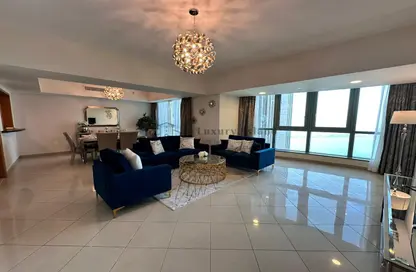 Living / Dining Room image for: Apartment - 2 Bedrooms - 4 Bathrooms for rent in Corniche Road - Abu Dhabi, Image 1