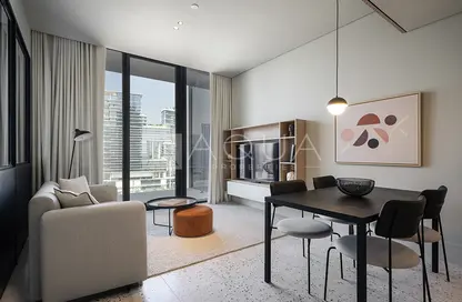 Living / Dining Room image for: Apartment - 1 Bedroom - 1 Bathroom for sale in UPSIDE Living - Business Bay - Dubai, Image 1
