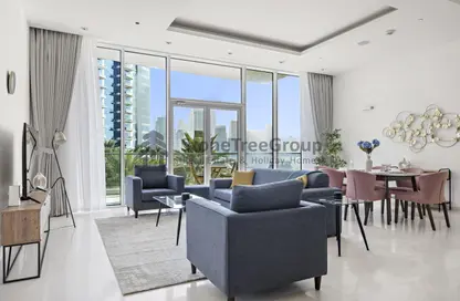 Living / Dining Room image for: Apartment - 1 Bedroom - 1 Bathroom for rent in Oceana Caribbean - Oceana - Palm Jumeirah - Dubai, Image 1