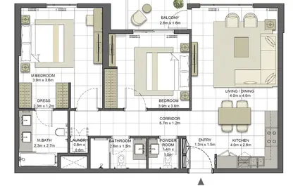 Apartment - 2 Bedrooms - 3 Bathrooms for sale in Azure Beach Residence - Maryam Beach Residence - Maryam Island - Sharjah