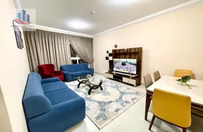 Living / Dining Room image for: Apartment - 2 Bedrooms - 2 Bathrooms for rent in New Al Taawun Road - Al Taawun - Sharjah, Image 1