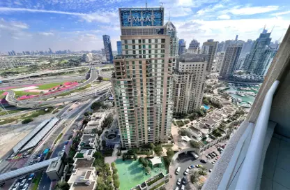 Outdoor Building image for: Apartment - 1 Bedroom - 2 Bathrooms for rent in Marina Heights - Dubai Marina - Dubai, Image 1