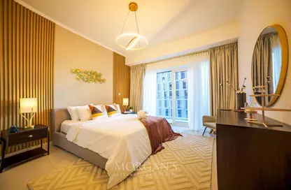 Room / Bedroom image for: Apartment - 1 Bedroom - 2 Bathrooms for sale in Damac Heights - Dubai Marina - Dubai, Image 1
