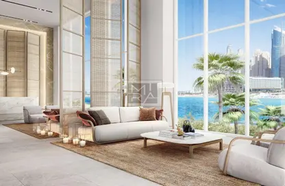 Living Room image for: Apartment - 1 Bedroom - 1 Bathroom for sale in Bluewaters Bay Building 2 - Bluewaters Bay - Bluewaters - Dubai, Image 1
