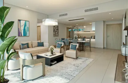 Living / Dining Room image for: Apartment - 1 Bedroom - 2 Bathrooms for sale in Radiant Height - City Of Lights - Al Reem Island - Abu Dhabi, Image 1