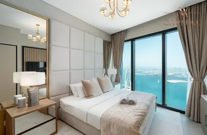 Room / Bedroom image for: Apartment - 2 Bedrooms - 3 Bathrooms for rent in Jumeirah Gate Tower 1 - The Address Jumeirah Resort and Spa - Jumeirah Beach Residence - Dubai, Image 1