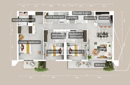 Apartment - 3 Bedrooms - 4 Bathrooms for sale in Olympia at Athlon - Athlon by Aldar - Dubai Land - Dubai