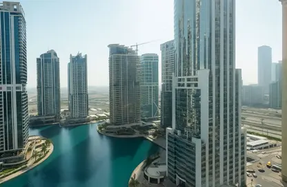 Office Space - Studio - 1 Bathroom for rent in Almas Tower - Lake Almas East - Jumeirah Lake Towers - Dubai